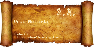 Urai Melinda névjegykártya